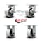 Service Caster 6 Inch Heavy Duty Semi Steel Cast Iron Caster Swivel Lock/Brake 2 Rigid, 2PK SCC-KP92S630-SSR-SLB-BSL-2-R-2 - alternate 2